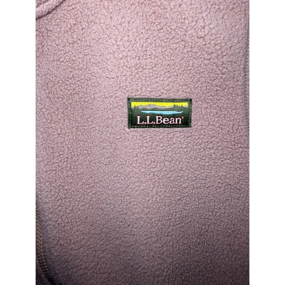 L.L. Bean Mountain Classic Fleece Vest Womens Large Regular Mauve Pink Full Zip - Picture 7 of 7